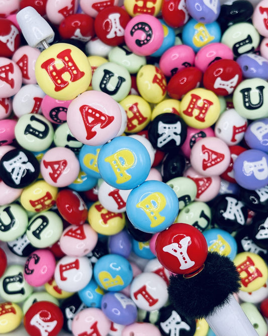Circus Font Letter Beads