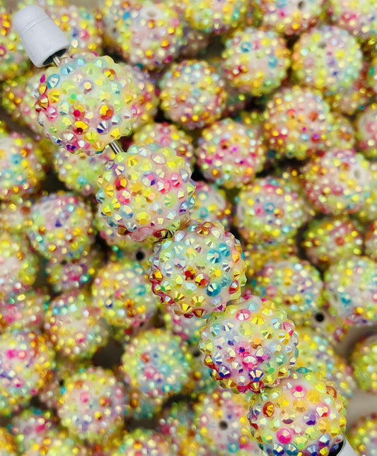 Light Rainbow Rhinestone Beads