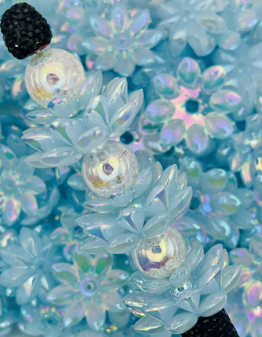 Stackable Lotus Flower Beads – Elegant Acrylic Toppers for Beadable Crafts