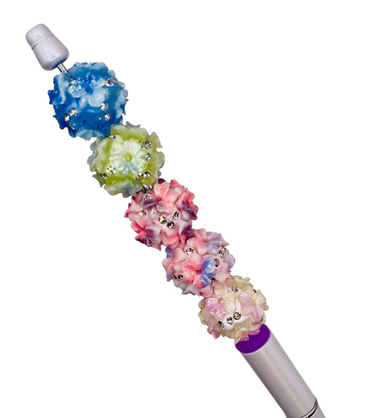 Lotus Flower Rhinestone Beads – Pastel Floral Statement Beads for Pens, Jewelry & DIY Crafts