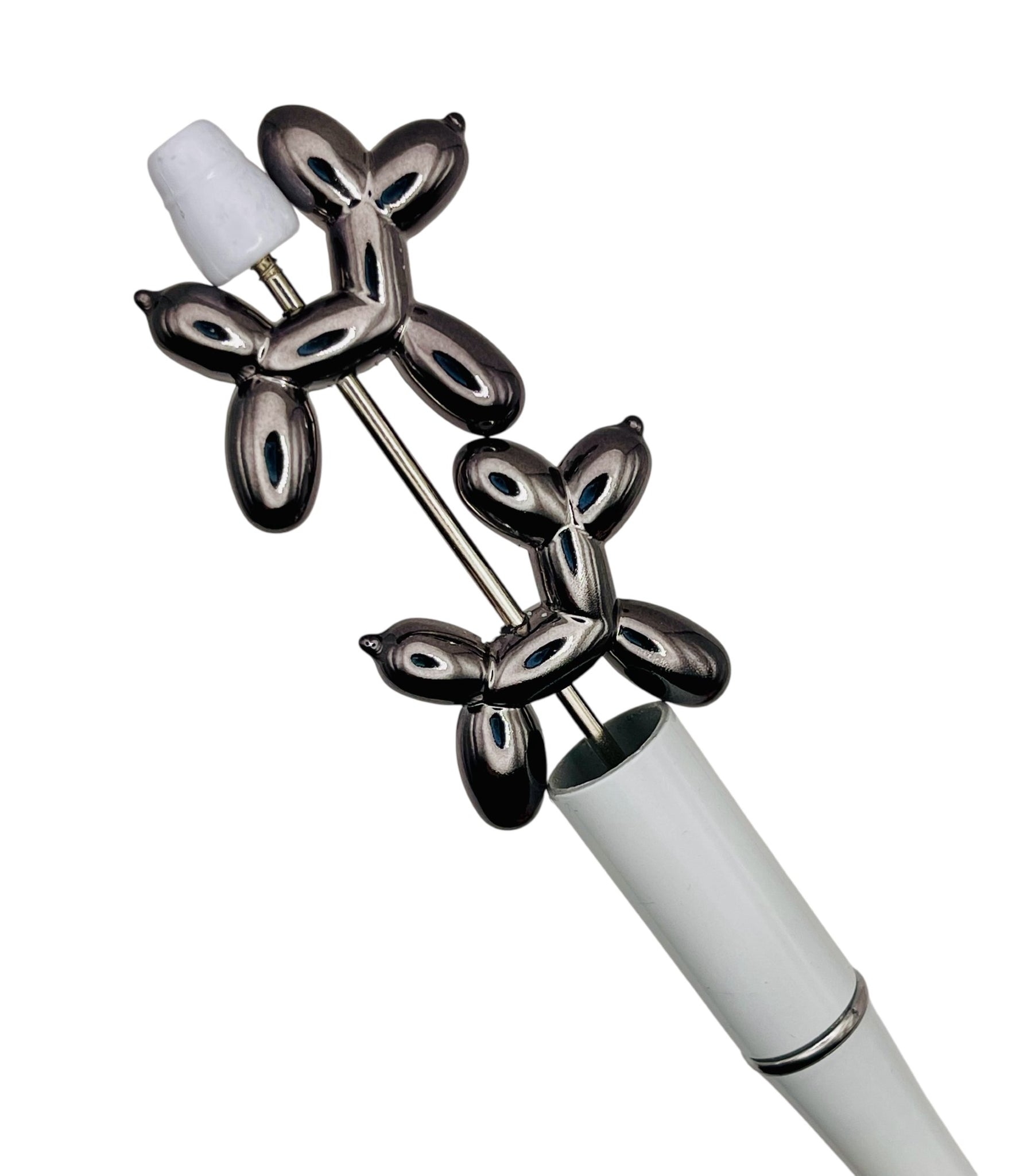 Metallic Balloon Dog Beads