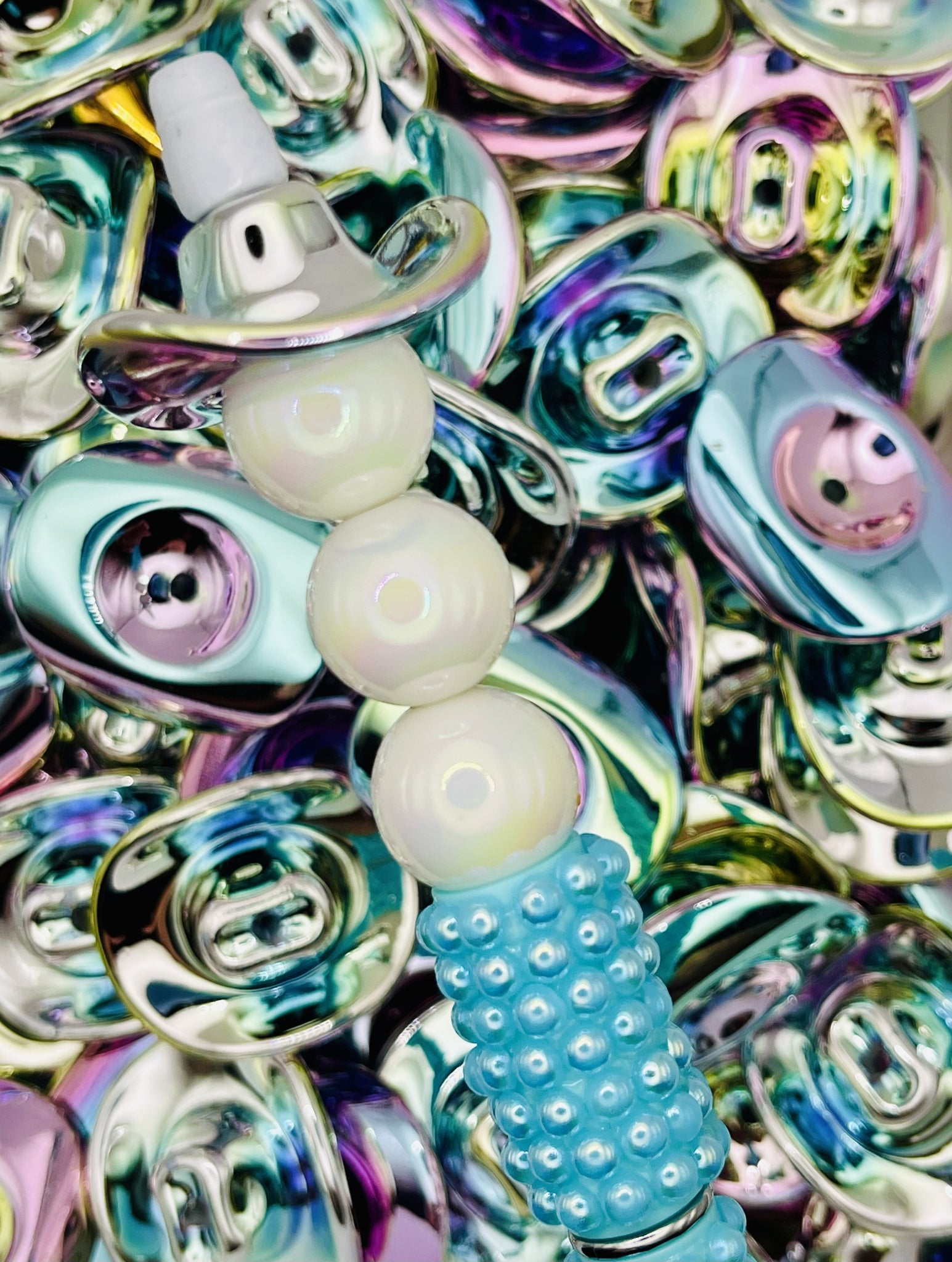Metallic Iridescent Cowboy Hat Beads