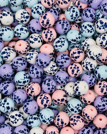 Pastel Vine Blossom Bead Mix