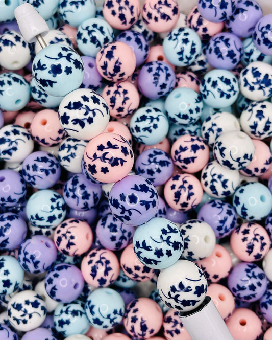 Pastel Vine Blossom Bead Mix