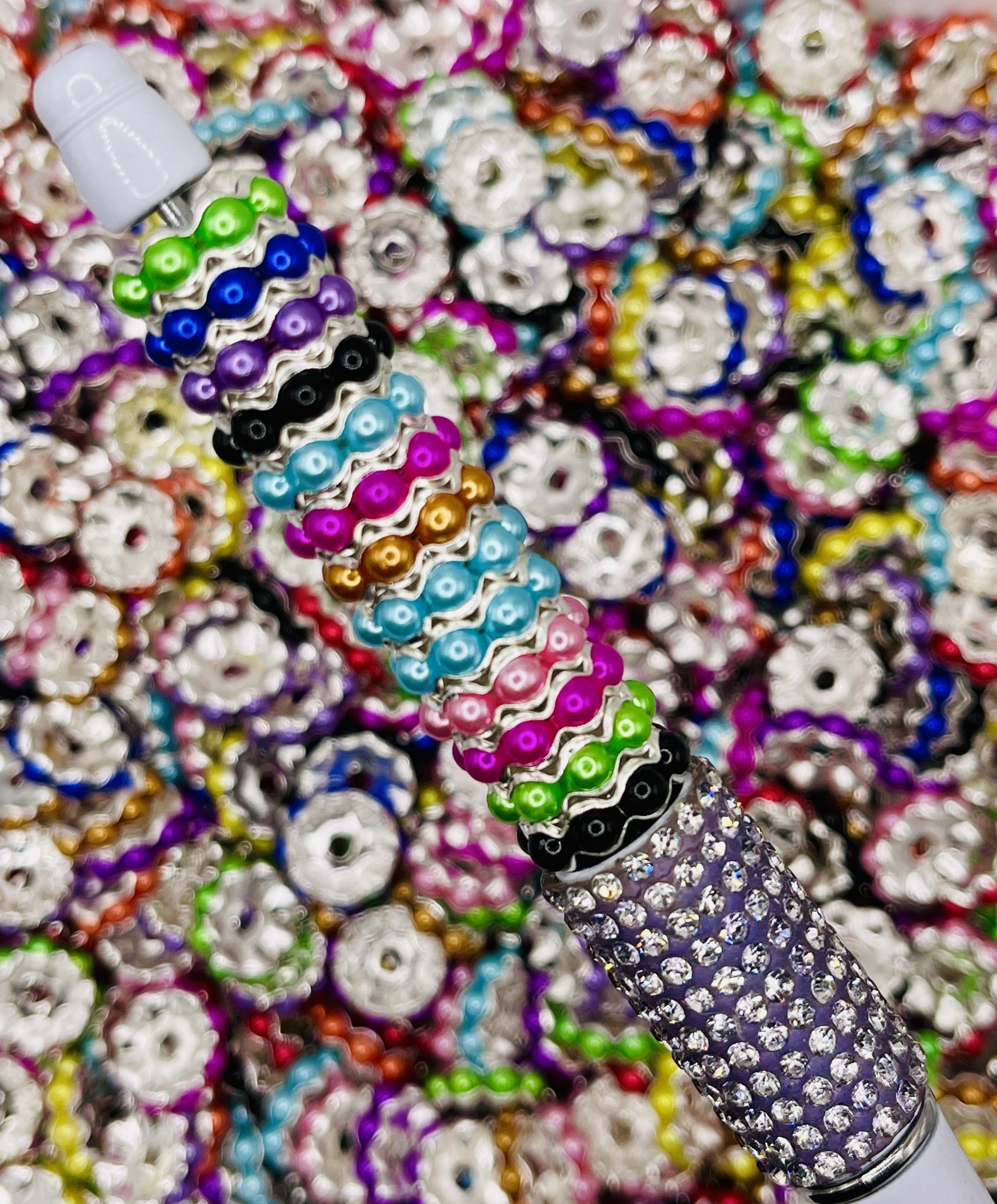 Multi-Color Wavy Pearl Edge Spacer Beads!