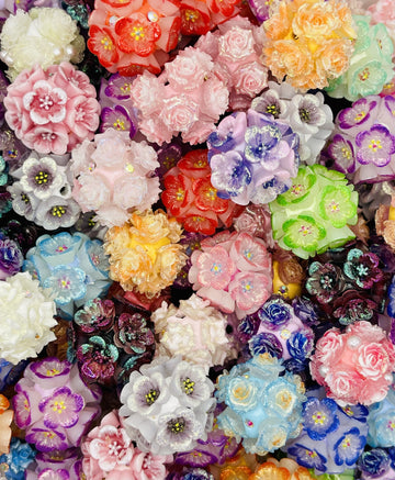 Luminous Flower Cluster Beads