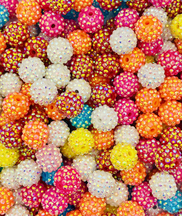 Multi Color Rhinestone Beads – Bling Disco Round Beads
