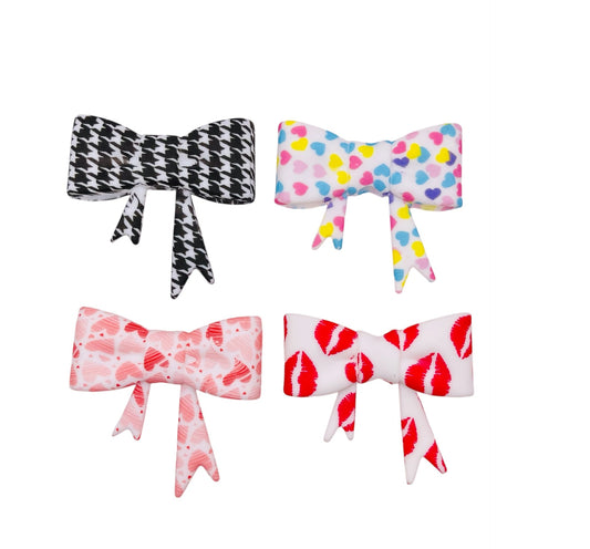 Mixed Bow Beads/Charms – Prints + Solid Colors