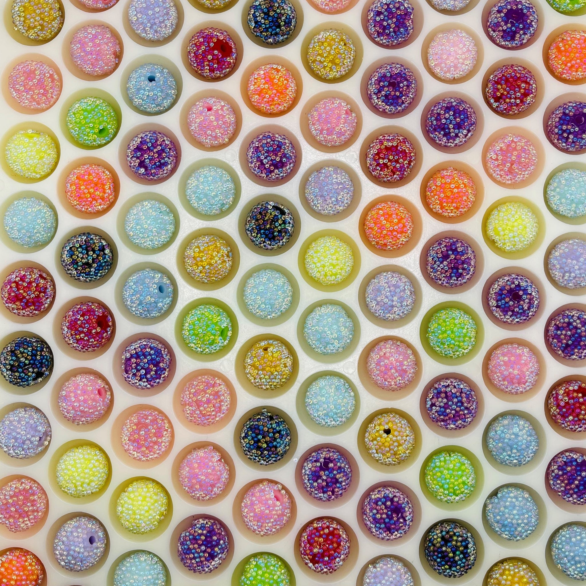 UV Hard sugar caviar Acrylic beads