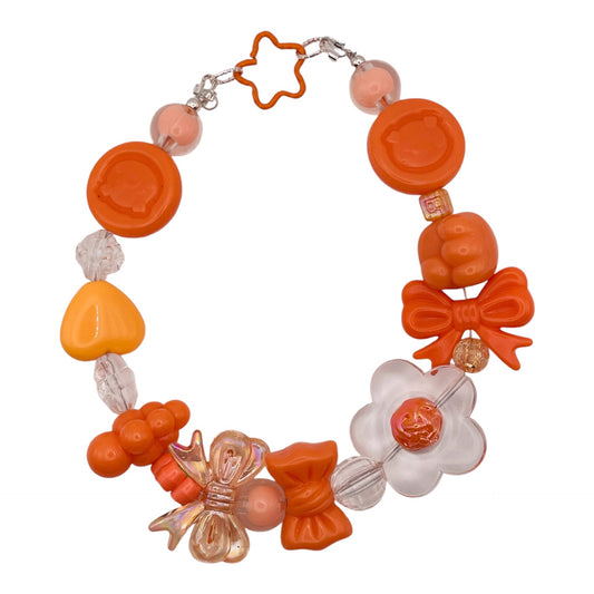 Orange Burst Bead Mix for Bracelets, Keychains, and Necklaces