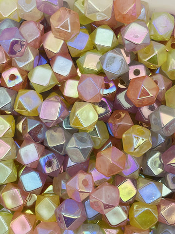 Pastel Jelly Hexagon Bead Mix
