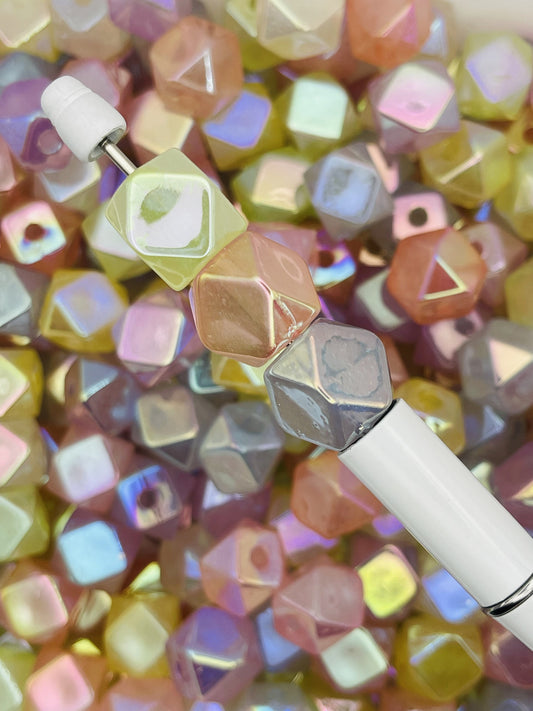 Pastel Jelly Hexagon Bead Mix