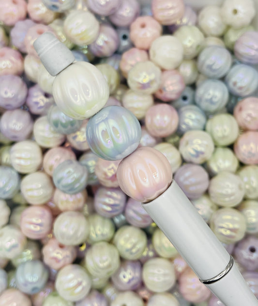 Pastel Pumpkin Beads – Charming Craft Supplies for Fall Creations
