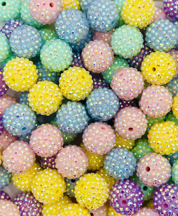 Pastel Rhinestone Beads – Sparkling Candy-Colored Beads for Jewelry & Crafts