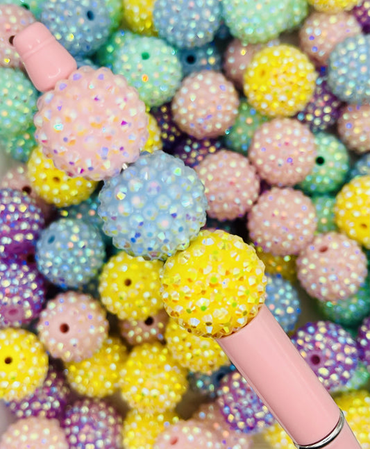 Pastel Rhinestone Beads – Sparkling Candy-Colored Beads for Jewelry & Crafts