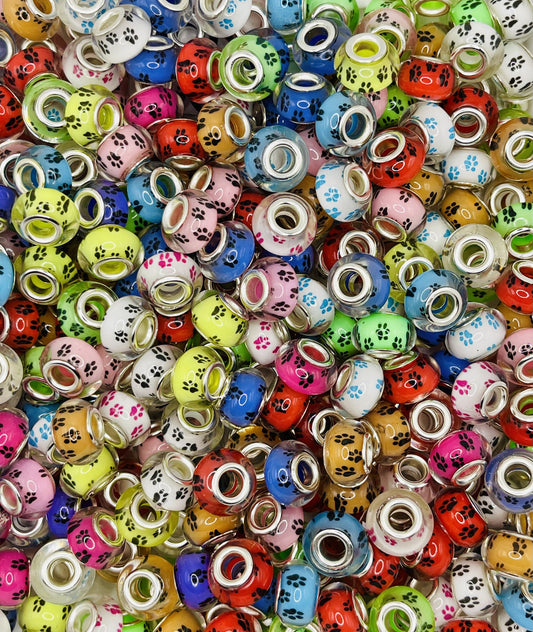 Paw Print Spacer Beads !