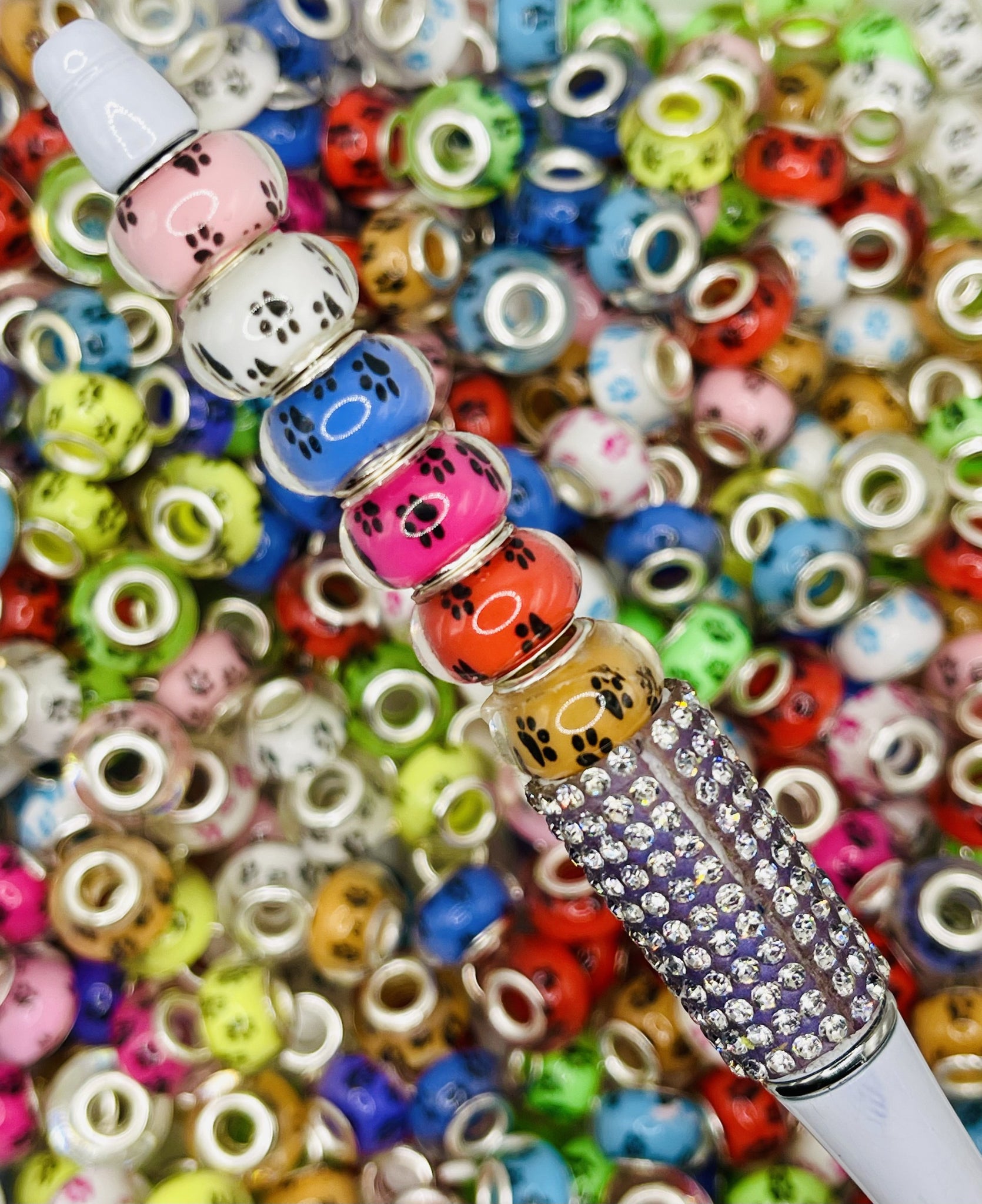 Paw Print Spacer Beads !