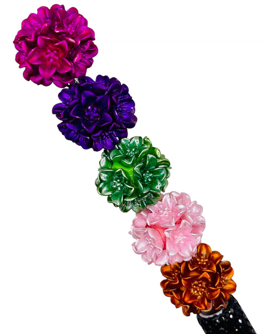 Metallic Pearl Lotus Soft Flower Beads – Colorful Floral Statement Beads for Pens, Jewelry & DIY Crafts