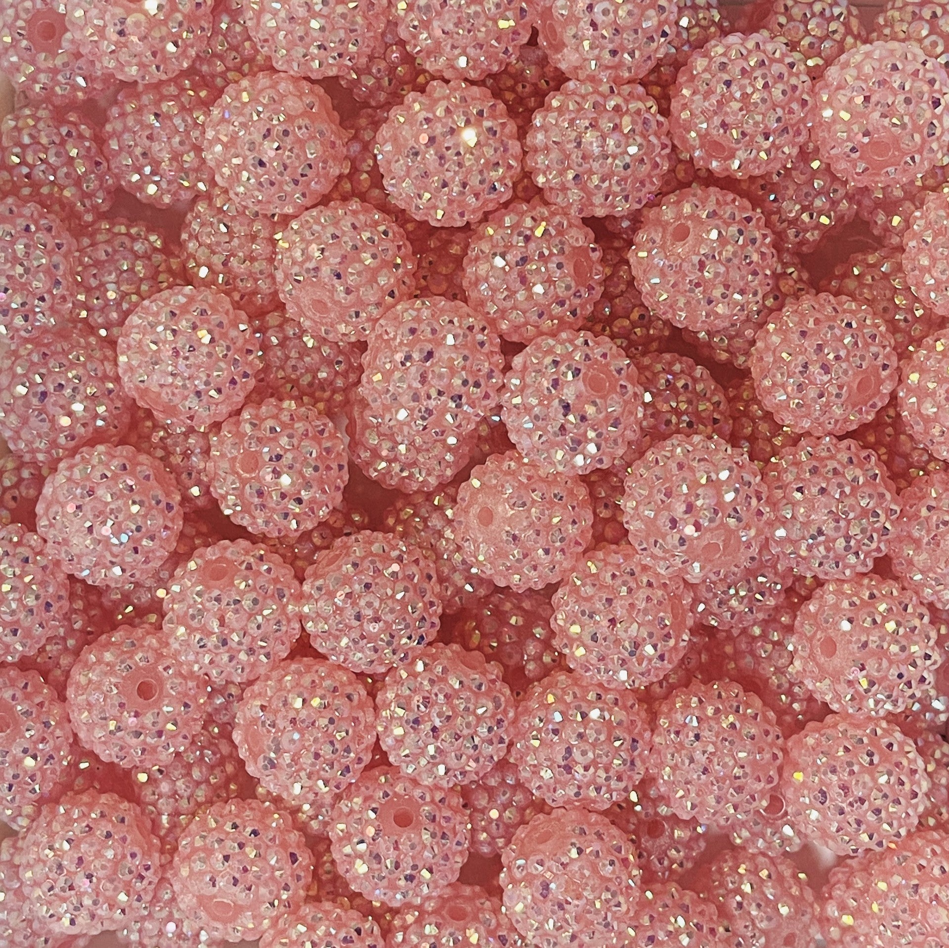 Cotton Pink Blush Rhinestone Beads!