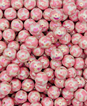 Pink Cow Print Beads