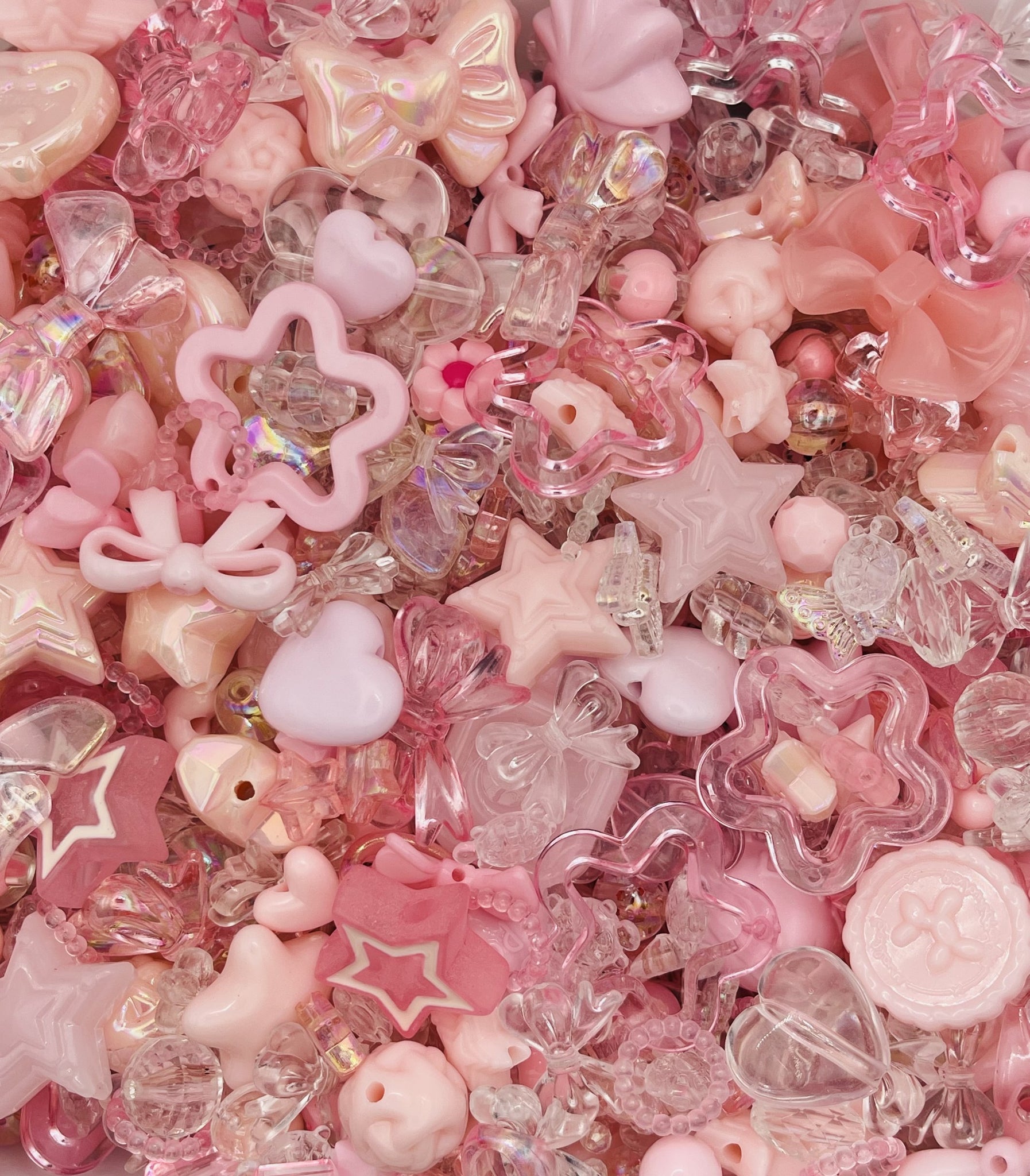 Pink Lemonade Bead Mix for Bracelets, Keychains, and Necklaces