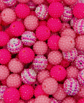 Pinky Pink Bubblegum Bead Mix