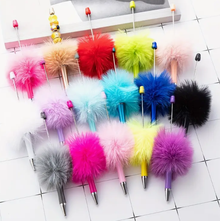 Pom Pom Beadable Pens - Fun and Fluffy DIY Custom Pens