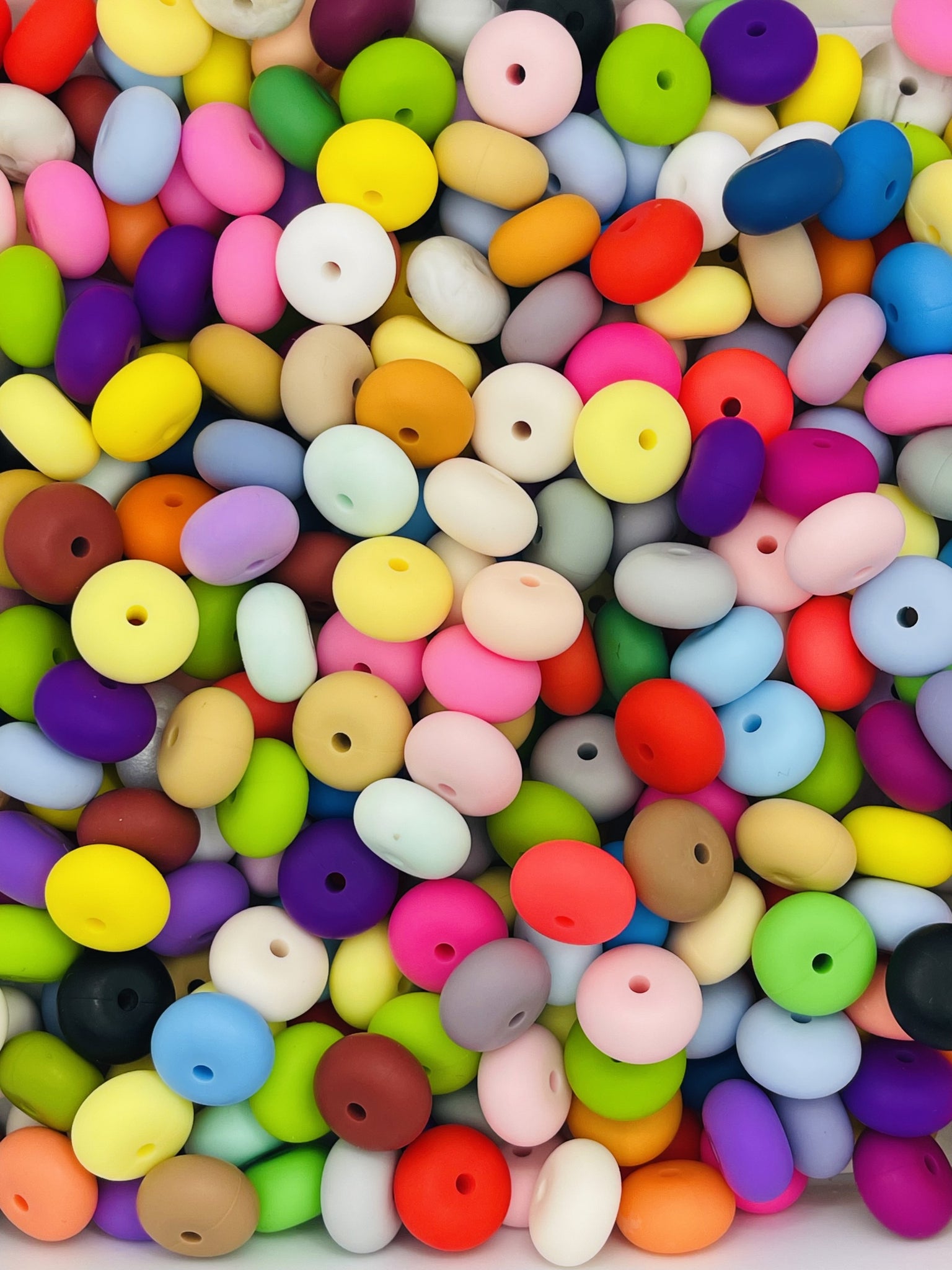 Puffy Silicone Spacer Beads – Soft & Colorful for DIY Creations