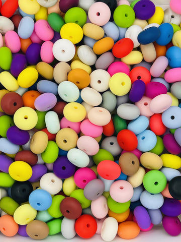 Puffy Silicone Spacer Beads – Soft & Colorful for DIY Creations