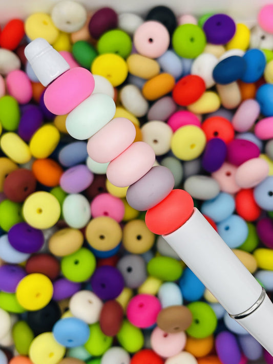Puffy Silicone Spacer Beads – Soft & Colorful for DIY Creations