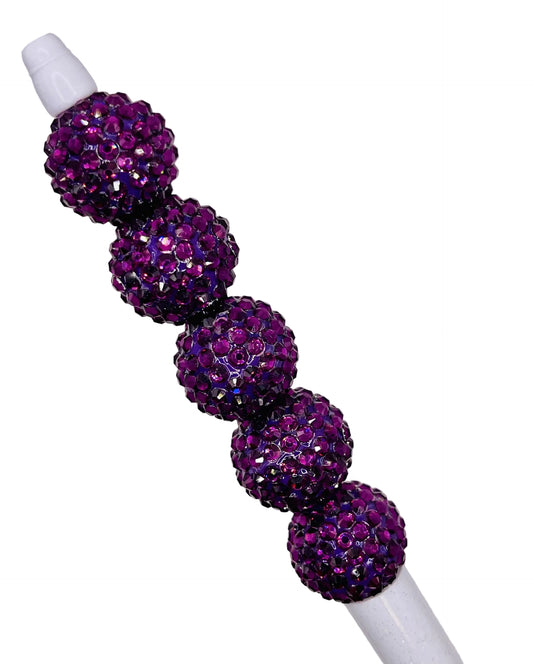 Purple Sparkle Rhinestone Beads