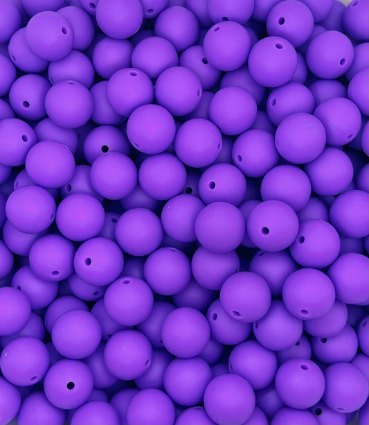 Purple Silicone Beads