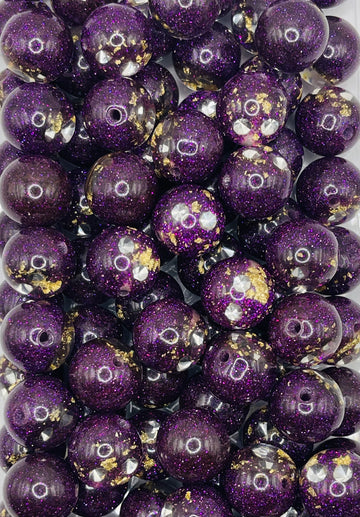 Glitter Beads with Gold Flakes