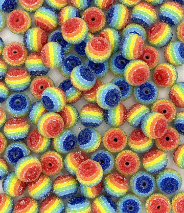 Rainbow Textured Beads – Vibrant & Fun Beads for Jewelry & DIY Crafts