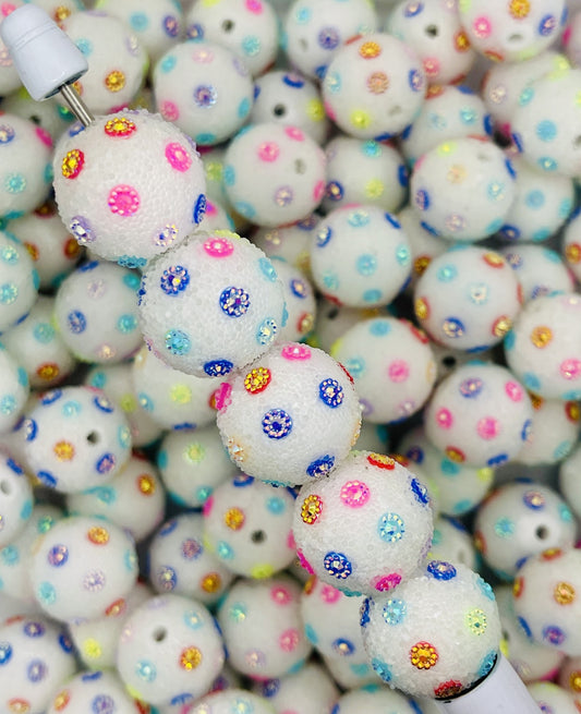 Frosted White with Rhinestone!