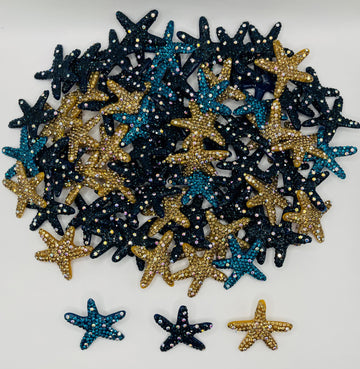 Starfish beads with rhinestones