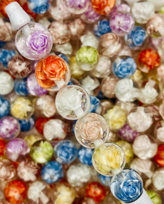 Encased Rose Beads