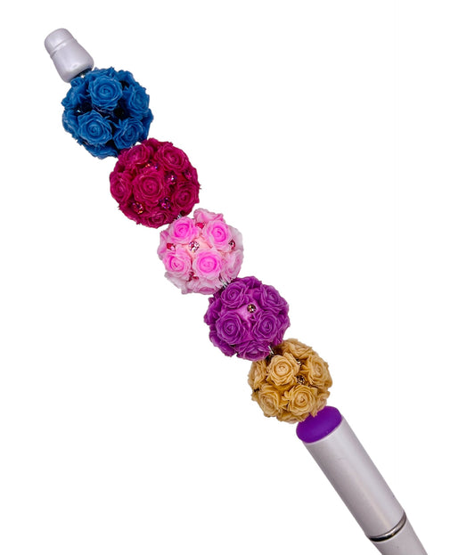 Rose Rhinestone Cluster Beads – Colorful Floral Statement Beads for Pens, Jewelry & DIY Crafts