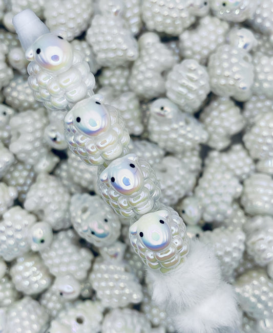 Pearl Iridescent Sheep Beads