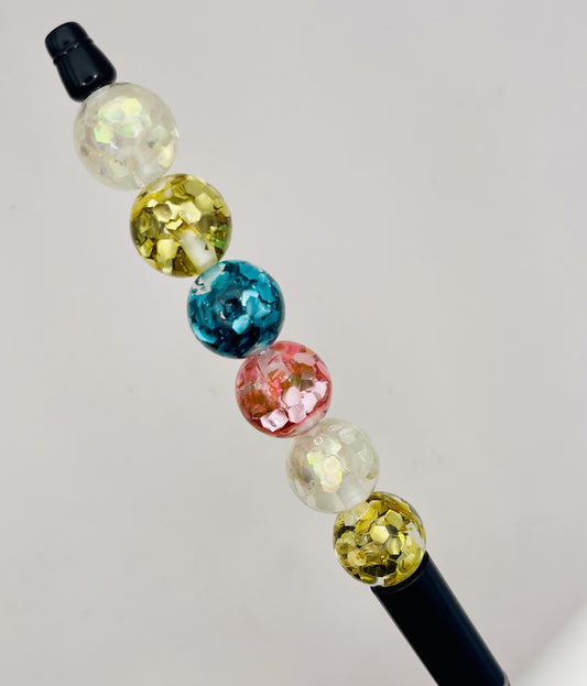 Glitter Filled Acrylic Beads
