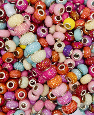 Shiny Big-Hole Rhinestone Spacer Beads