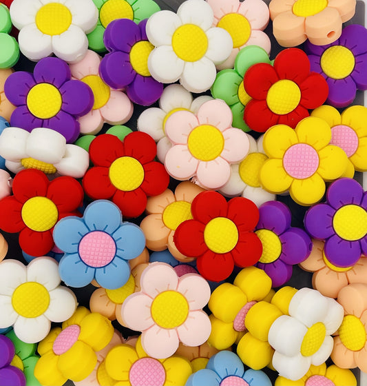 Silicone Flower Beads