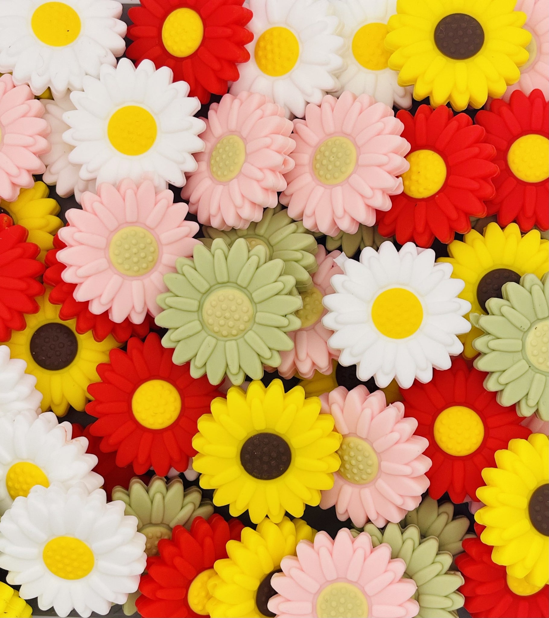 Silicone Daisy Beads