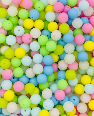 Glow-in-the-Dark Pastel Silicone Beads!