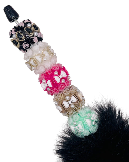 Rose & Bow Pearl Cluster Beads – Pastel Floral Statement Beads for Pens, Jewelry & DIY Crafts