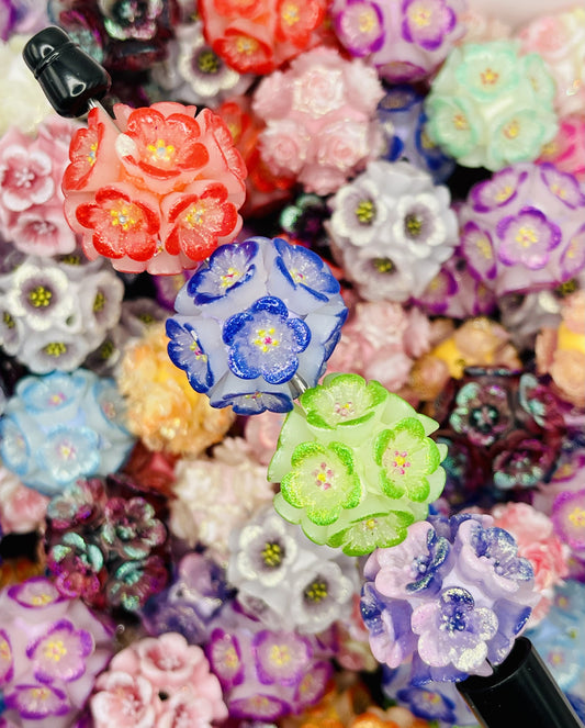 Luminous Flower Cluster Beads