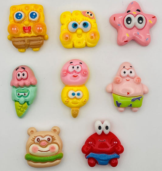 Cartoon Sponge Best Friend Charms - 30 Pcs