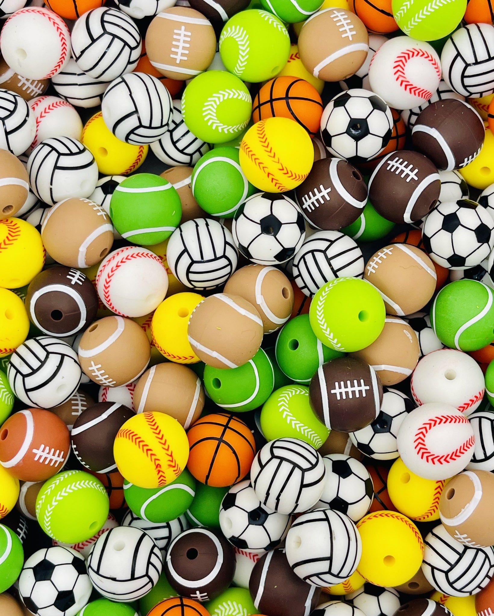 Sports Ball Bead Collection – Baseball, Basketball, Soccer & More!