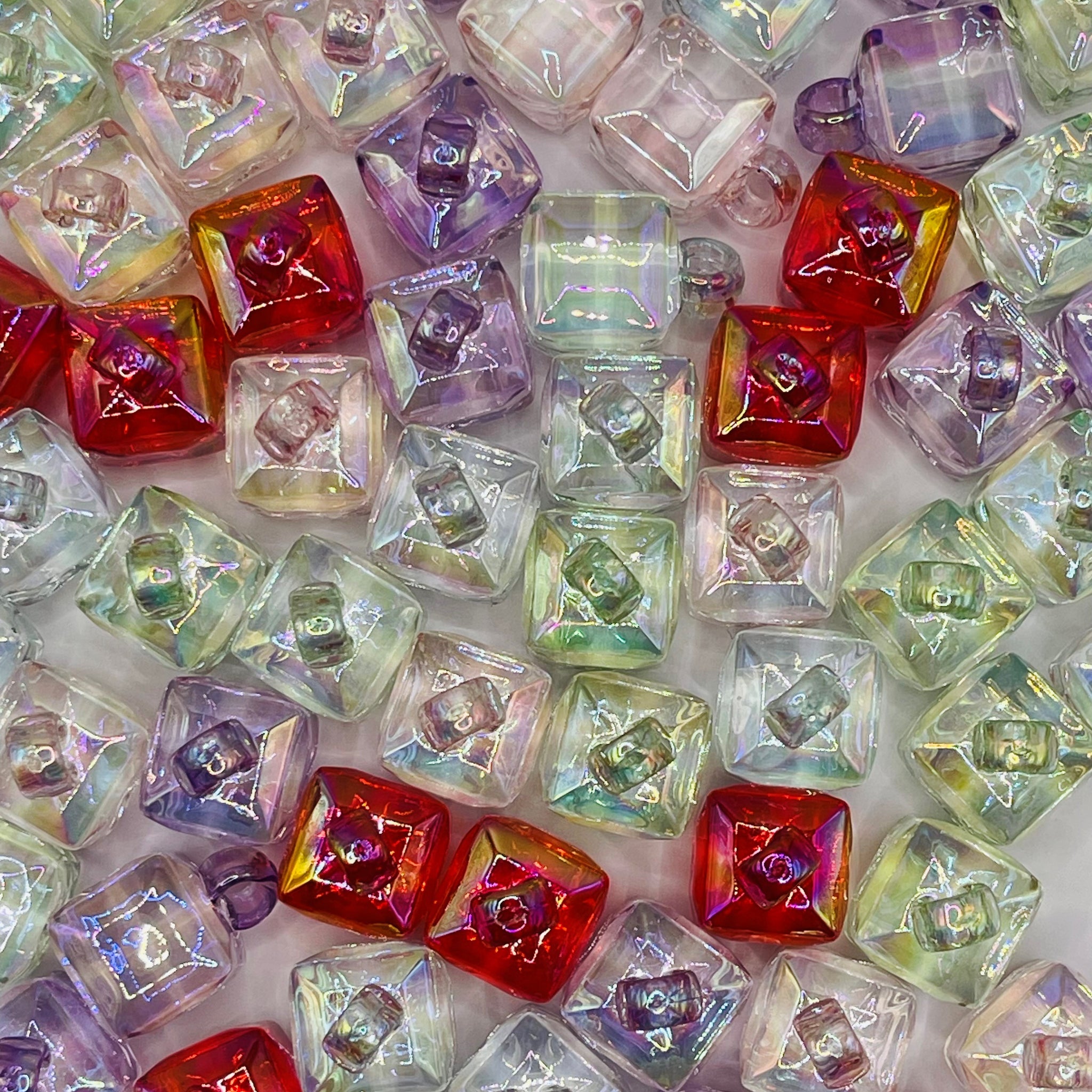 Shiny AB Color Acrylic Faceted Cube