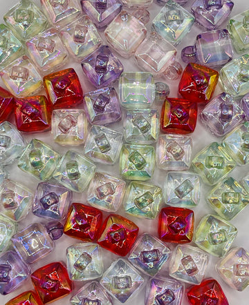 Shiny AB Color Acrylic Faceted Cube